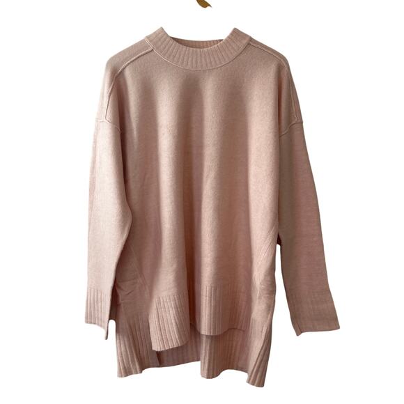 Free People NWT Pink Lotus Phoebe Oversized Pullover Sweater Size M - Picture 2 of 10